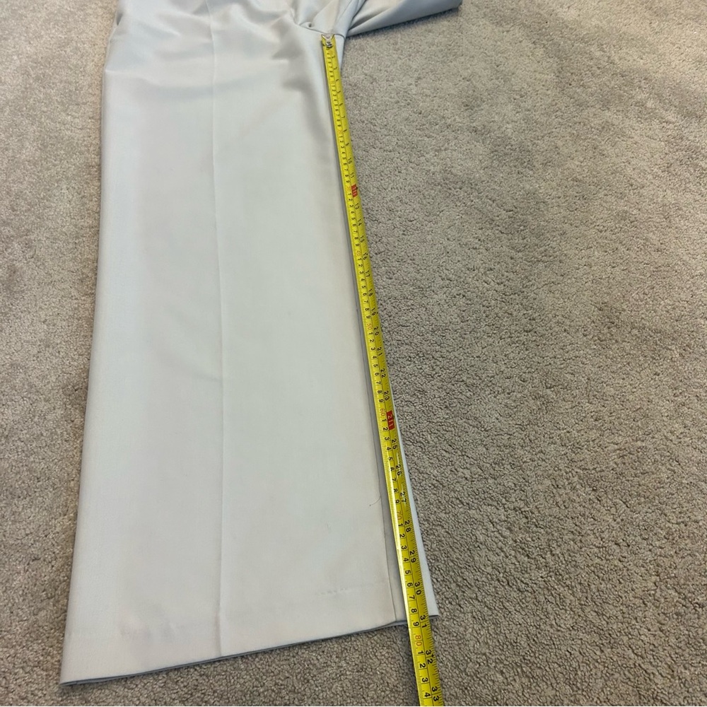 Zara light gray high waisted pleated wide leg trouser dress pants Sz M - Picture 6 of 12